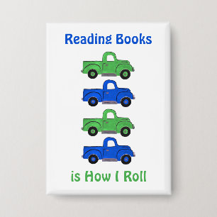 Oude Truck Leest Boeken Hoe Ik Rijd Button