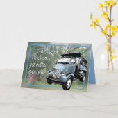 Oude Truckers Kaart-customize Kaart (Gele Bloem)