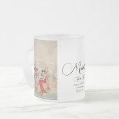 Oude Tuin Bloemen Tijd voor Thee Bruids douche Matglas Koffiemok (Voorkant links)