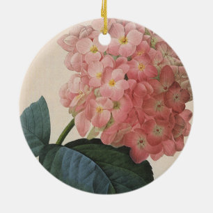 Oude Tuinbloemen, Roze Hortensia Keramisch Ornament