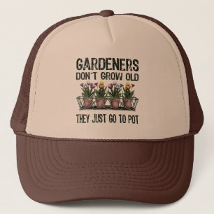 Oude tuinmannen trucker pet