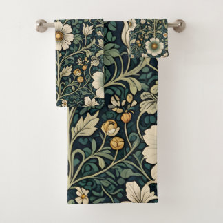 Oude tuinpatroon met madeliefjes bad handdoek