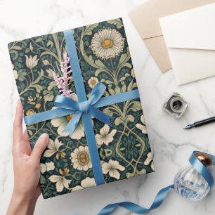Oude tuinpatroon met madeliefjes cadeaupapier