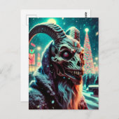 Oude Tup (geitenkop skelet) Kerstmis horror Briefkaart (Voorkant / Achterkant)