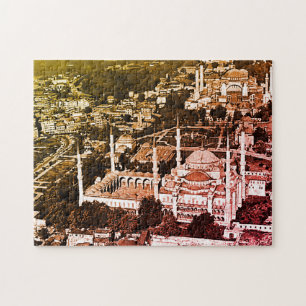Oude Turkije Istanbul blauwe moskee overzicht Legpuzzel