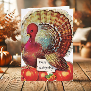 Oude Turkije Prettig Thanksgivingdag Feestdagen Kaart