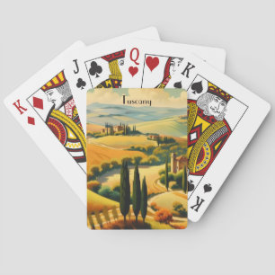 Oude Tuscane Platteland Aangepaste Tekst Pokerkaarten