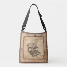 Oude Typewriter. Auteur / Schrijver Gift Crossbody Tas