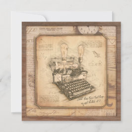 Oude Typewriter. Auteur / Schrijver Gift Feestdagenkaart