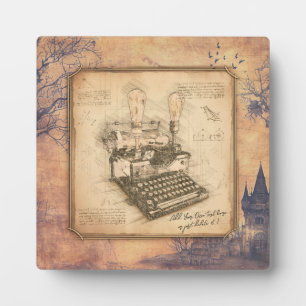 Oude Typewriter. Auteur / Schrijver Gift Fotoplaat