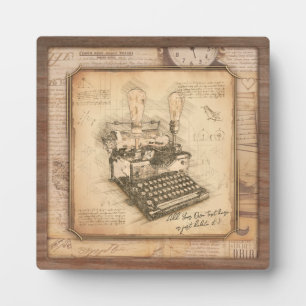 Oude Typewriter. Auteur / Schrijver Gift Fotoplaat