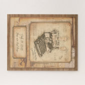 Oude  Typewriter. Auteur / Schrijver Gift Legpuzzel (Horizontaal)