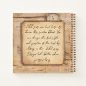 Oude  Typewriter. Auteur / Schrijver Gift Notitieboek (Achterkant)