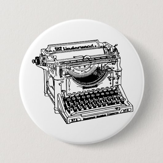 Oude Typewriter Button (Voorkant)