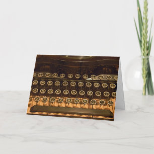 Oude Typewriter voor verjaardag Kaart
