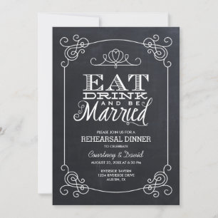 Oude typografie op krijtbord voor repetitie diner kaart