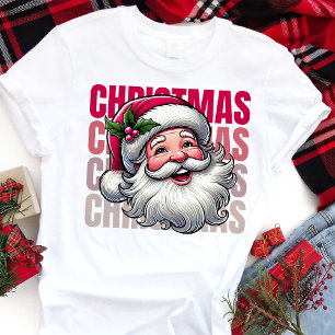 Oude typografie van Kerstman kersttypografie Tri-Blend Shirt