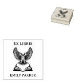 Oude Uil Ex Libris Naam Boekplaat op Maat Rubberstempel (Gestempeld)