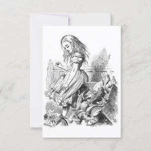 Oude uitnodiging Alice in Wonderland