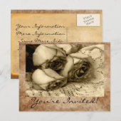 Oude uitnodigingen! Uitnodigingspostkaarten Uitnodiging Briefkaart (Voorkant / Achterkant)