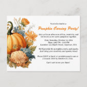 Oude uitnodigingskaart voor het snijden van pompoe feestdagenkaart (Voorkant)