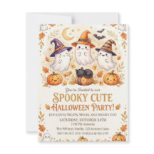 Oude uitnodigingstemplate voor Halloween-feest in
