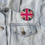 Oude Uniefanaat in roze vlag Button badge (In situ)