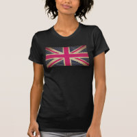 Oude Uniefanaat in roze vlag Tee Shirt