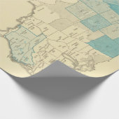 Oude US Gold Mining Map (1883) Cadeaupapier (Hoek)