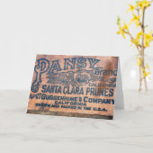 Oude US Houten Scheepskrat Groeten 2 Kaart (Gele Bloem)