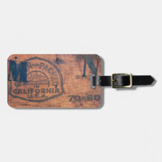 Oude US Wooden Shipping Crate Bagagelabel 1