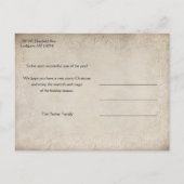 oude vader kerst in sneeuw briefkaart (Achterkant)