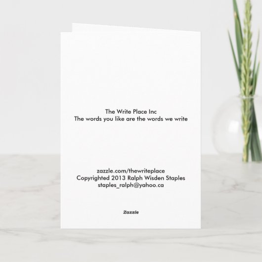 Oude vaderdag kaart (Achterkant)