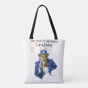 Oude vaderlandslievende Oom Sam-tijdschriftcoverku Draagtas