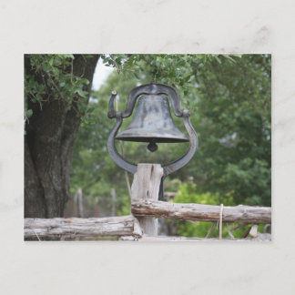 Oude val op een hek briefkaart