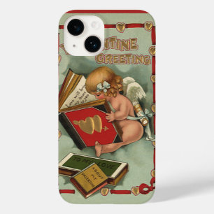 Oude Valentijnsdag engel, Cupido leest boek Case-Mate iPhone 14 Hoesje