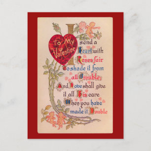 Oude Valentijnsdag Gedicht Briefkaart