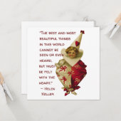 Oude Valentijnsdag-uitnodigingskaart Kaart (Voorkant / Achterkant in situ)