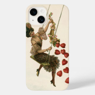 Oude Valentijnsdag, Victoriaanse dame op een schom Case-Mate iPhone 14 Hoesje
