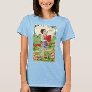 Oude Valentijnsdag, Victoriaanse engel met hart T-shirt