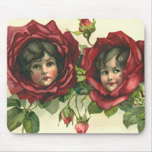 Oude Valentijnsdag, Victoriaanse gezichten in roze Muismat