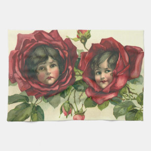 Oude Valentijnsdag, Victoriaanse gezichten in roze Theedoek