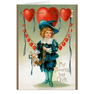 Oude Valentijnsdag, Victoriaanse jongen met harten