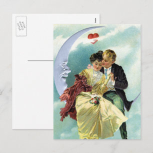 Oude Valentijnsdag Victoriaanse Liefde en Romantie Feestdagenkaart
