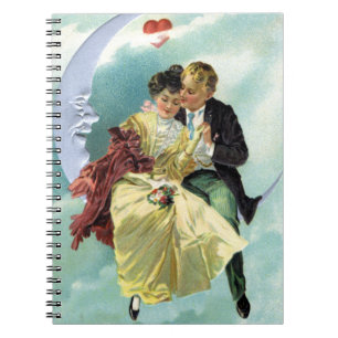 Oude Valentijnsdag Victoriaanse Liefde en Romantie Notitieboek