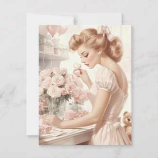 Oude Valentijnskaart - Timeless Love Feestdagenkaart