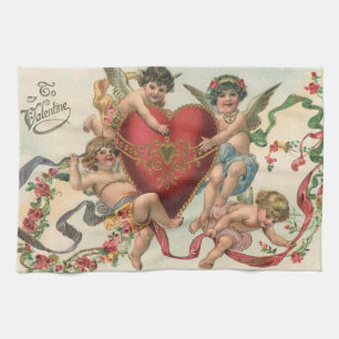 Oude Valentijnskaarten, Victoriaanse engelen cheru Theedoek