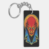 Oude Vampier Illustratie Sleutelhanger (Voorkant Links)