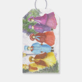 OUDE VASTE CHRISTMAS-CAROLERS VAN SANTA CLAUS CADEAULABEL (Achterkant)