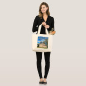 Oude Veldpunt Vuurtoren New York Grote Canvas tas (Voorkant (model))
